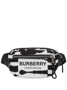 Burberry поясная сумка с нашивкой-логотипом