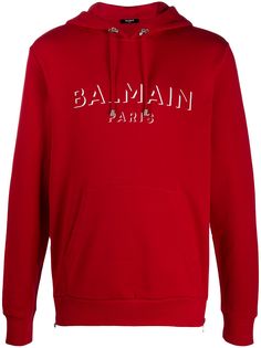 Balmain толстовка с капюшоном и логотипом