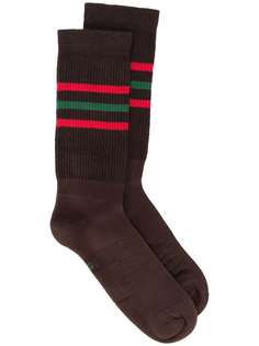 Gucci носки с полосками и логотипом