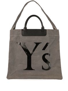 Ys парусиновая сумка-шопер с логотипом Y`s
