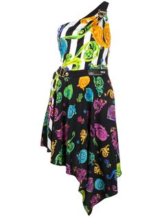 Versace Jeans Couture платье на одно плечо с узором Baroque