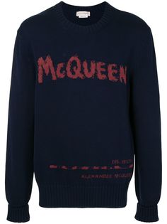 Alexander McQueen джемпер с жаккардовым логотипом