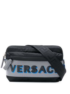 Versace поясная сумка с тисненым логотипом