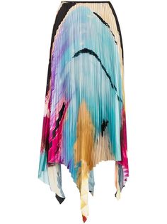 MarquesAlmeida плиссированная юбка Paul Morrow с графичным принтом