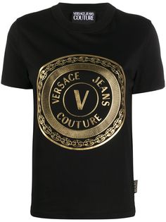 Versace Jeans Couture футболка с металлическим логотипом