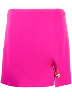 Versace юбка А-силуэта с декором Safety Pin