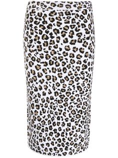 Versace юбка-карандаш с леопардовым принтом
