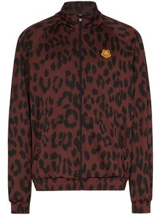 Kenzo спортивная куртка с леопардовым принтом