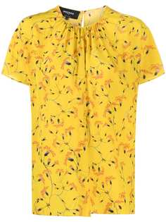 Rochas блузка с короткими рукавами и цветочным принтом
