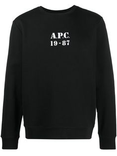 A.P.C. толстовка с круглым вырезом и логотипом