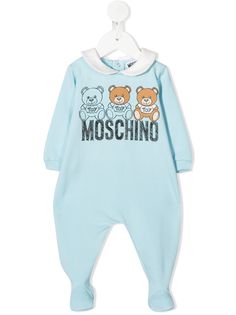 Moschino Kids комбинезон для новорожденного с логотипом