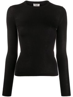 Saint Laurent джемпер с круглым вырезом