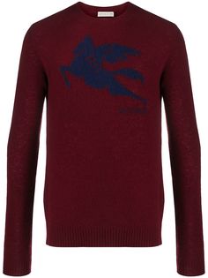 Etro свитер с жаккардовым логотипом