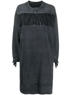 MM6 Maison Margiela платье-толстовка с бахромой