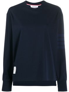Thom Browne футболка из джерси с длинными рукавами и полосками 4-Bar