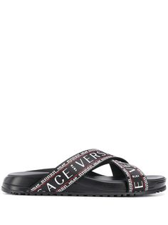 Versace шлепанцы с логотипом