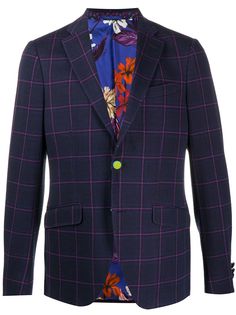 Etro пиджак в клетку