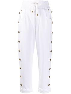 Balmain брюки с кулиской и тиснеными пуговицами