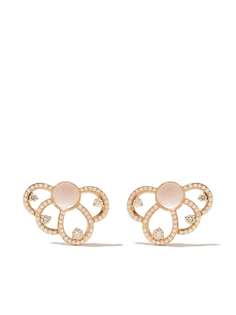Brumani серьги Laces из розового золота с бриллиантами и кварцем