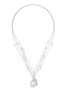 Yoko London колье Baroque South Sea из белого золота с жемчугом и бриллиантами