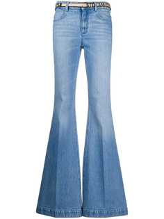 Stella McCartney расклешенные джинсы с поясом