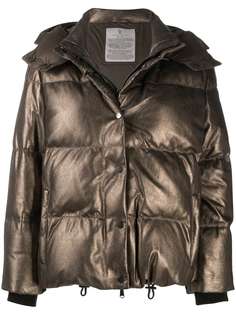 Brunello Cucinelli пуховик с эффектом металлик
