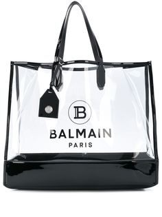 Balmain объемная сумка-шопер с логотипом