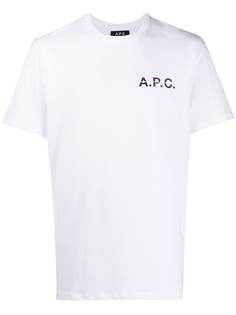 A.P.C. футболка с круглым вырезом и логотипом