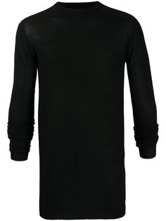 Rick Owens длинный джемпер в рубчик