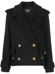 Balmain укороченный двубортный жакет