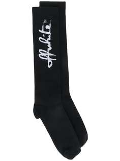 Off-White удлиненные носки с логотипом