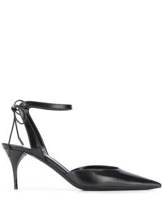 Saint Laurent туфли с заостренным носком на каблуке-рюмке