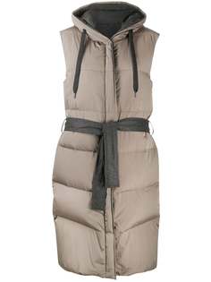 Brunello Cucinelli стеганый жилет с капюшоном