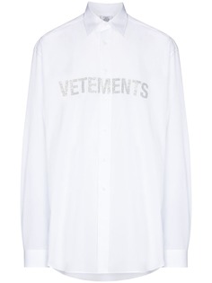 Vetements рубашка с логотипом