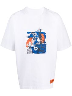 Heron Preston футболка с вышивкой Heron