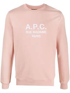 A.P.C. толстовка с круглым вырезом и логотипом