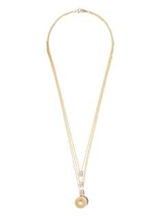 Yoko London колье Starlight Golden South Sea Pearl из желтого золота с жемчугом и бриллиантами