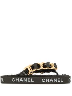 Chanel Pre-Owned сандалии 1993-го года с цепочкой на ремешке
