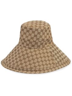 Gucci шляпа с широкими полями и логотипом GG