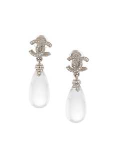 Chanel Pre-Owned серьги-подвески 2018-го года с логотипом CC
