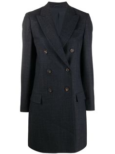 Brunello Cucinelli двубортное пальто-блейзер