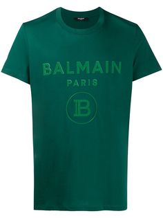 Balmain футболка с круглым вырезом и логотипом