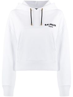 Balmain толстовка с капюшоном и логотипом