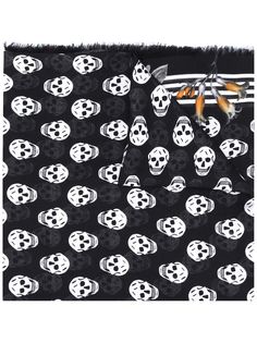 Alexander McQueen шарф с принтом Skull