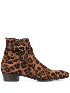 Lidfort ботинки Cavallino с леопардовым принтом