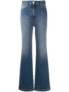 Versace расклешенные джинсы с эффектом потертости
