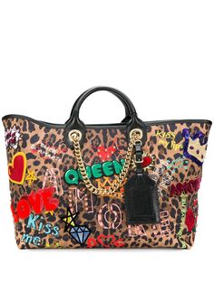 Dolce & Gabbana Queen leopard tote bag