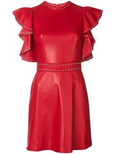Alexander McQueen leather studded mini dress
