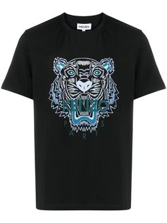 Kenzo футболка с принтом Tiger