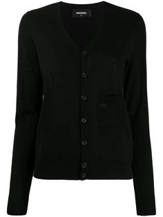 Dsquared2 кардиган с вышитым логотипом и V-образным вырезом